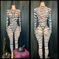 “I know U Want Me” 2 piece mesh black/white pants set