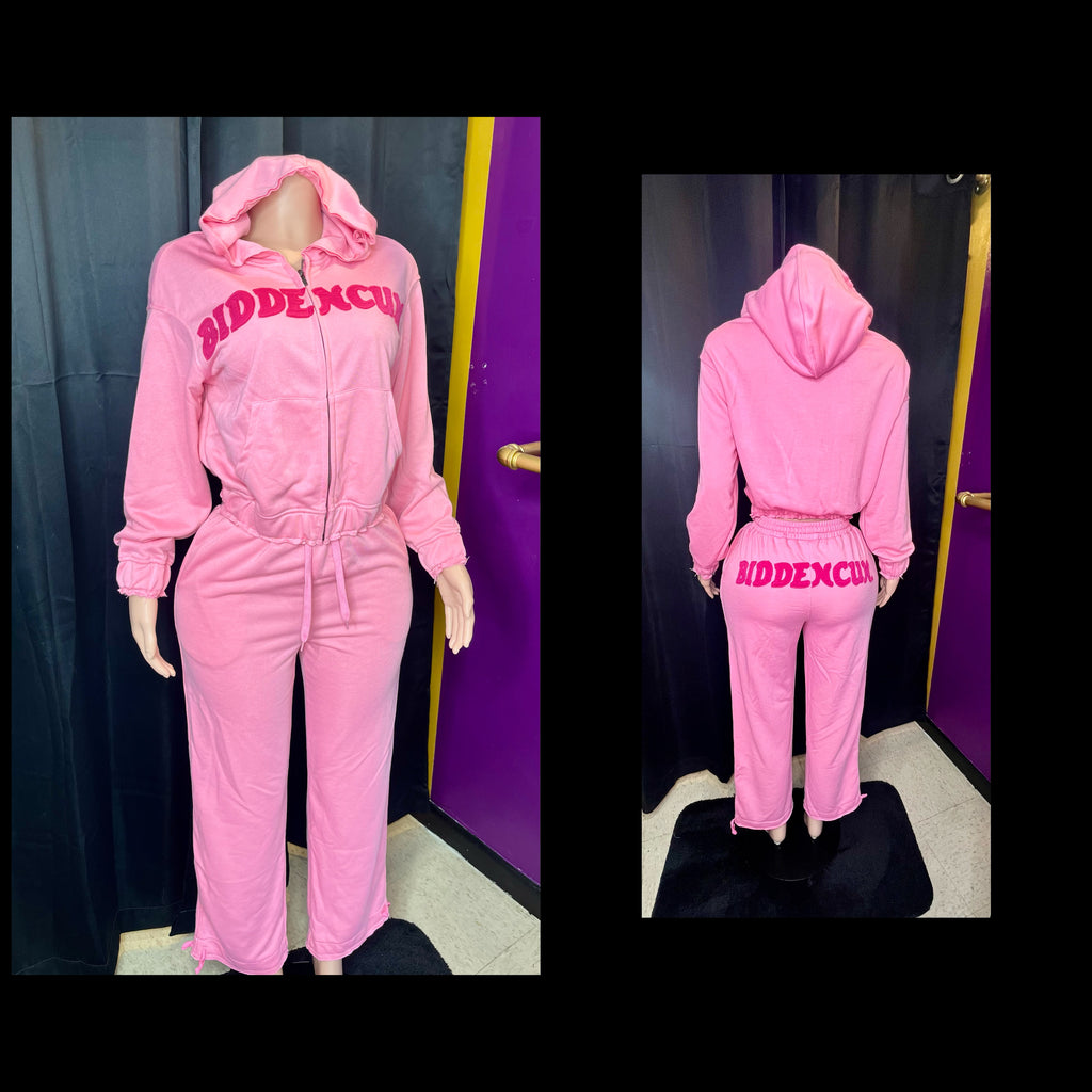 “Two-in-1” sweatsuit pink/hot pink