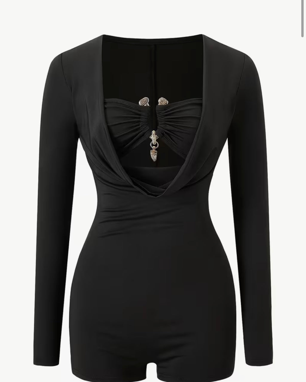 “ Wrecked” black romper plus size (xl-3x)