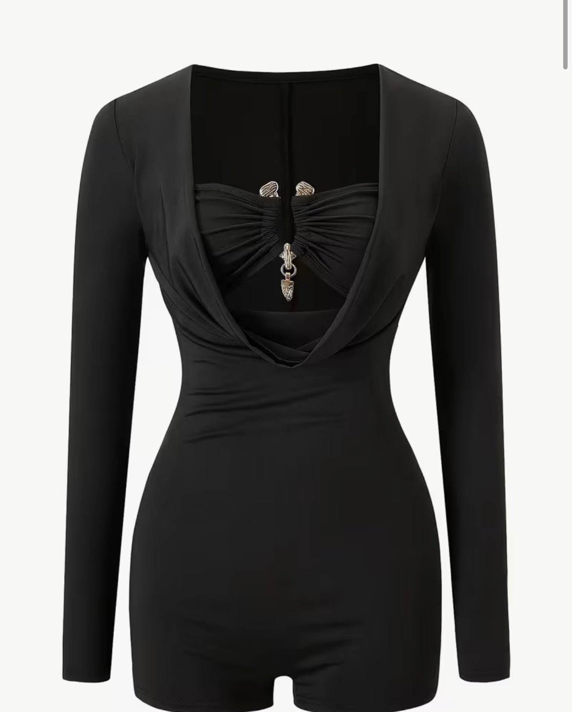 “ Wrecked” black romper plus size (xl-3x)