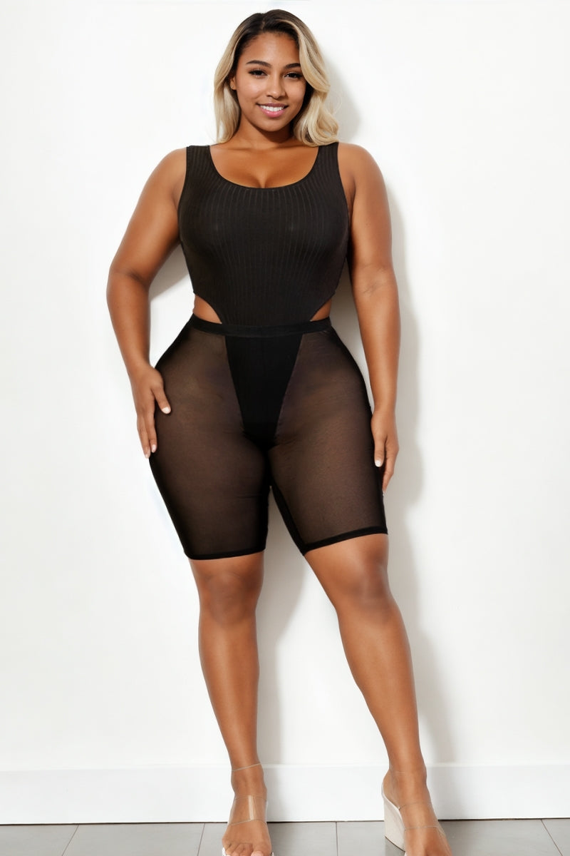 “Sheer Pressure Mesh Shorts”- (PLUS SIZE)