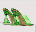 “Slime Me out” flip flop green heels