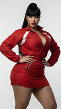 “Victory Lap Skort Set” - red and white (shorts underneath)
