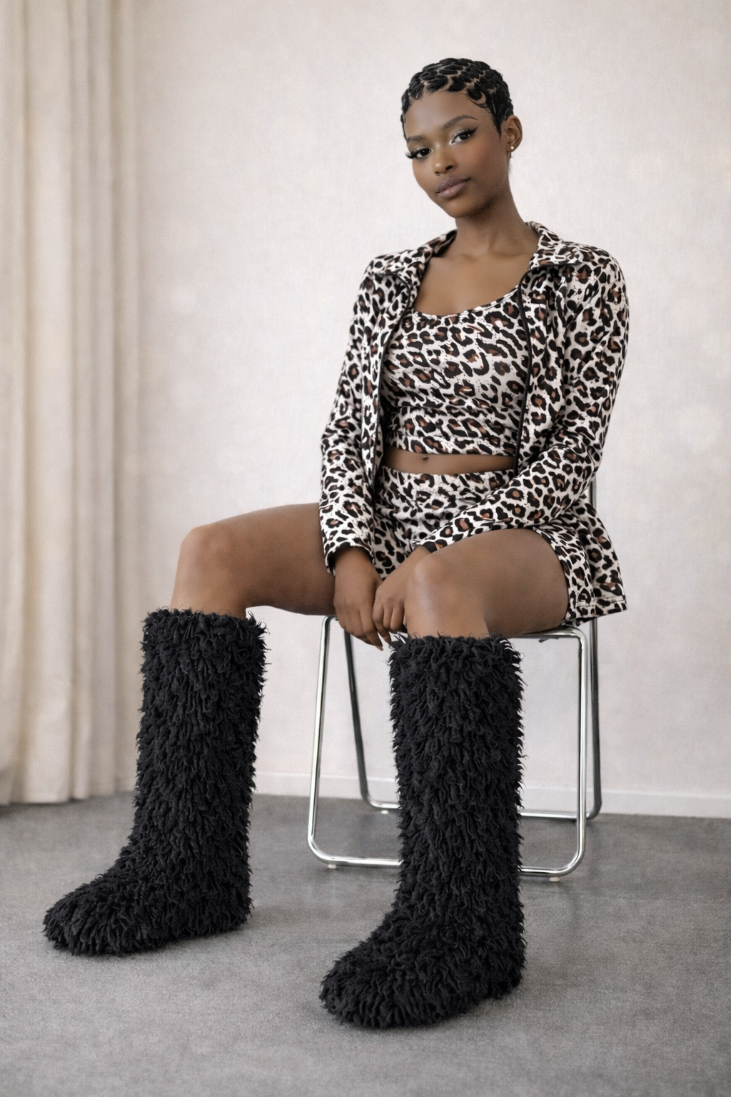 “Wild Attraction” leopard 3-Piece Short Set