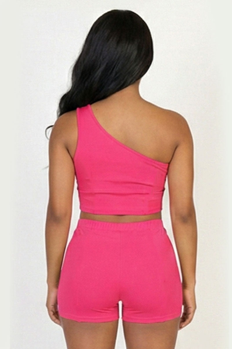“ Pink Pressure Contour Short Set”-pink