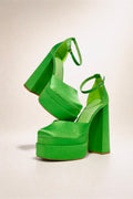 “Emerald Energy” Platform Heels- green