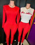 “Bloody Mary” red jumpsuit (long sleeved)
