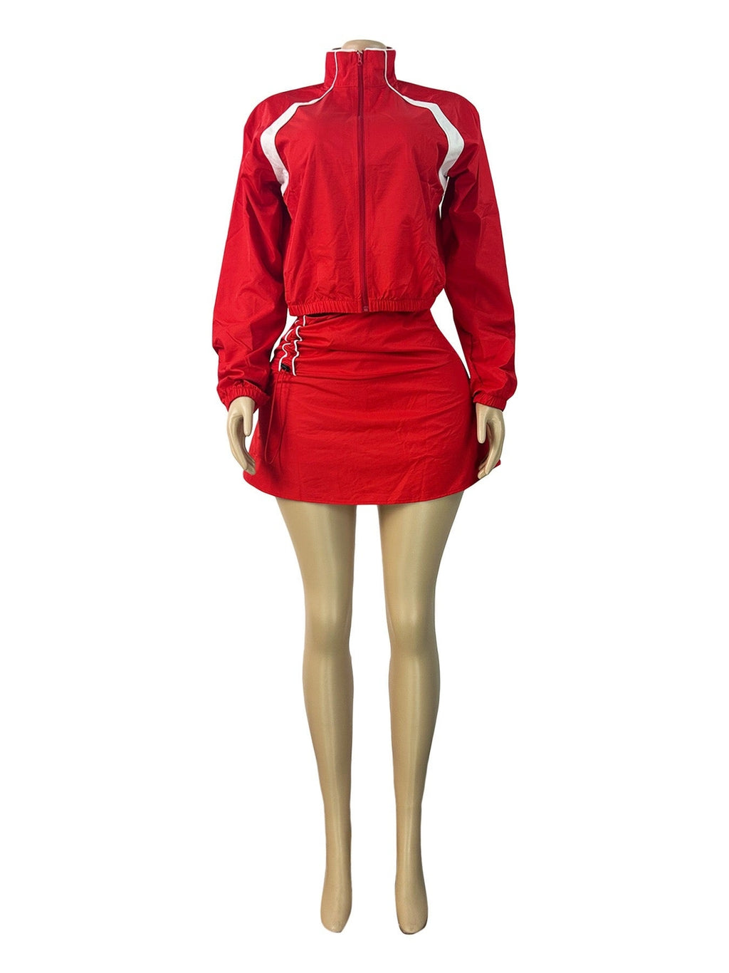 “Victory Lap Skort Set” - red and white (shorts underneath)