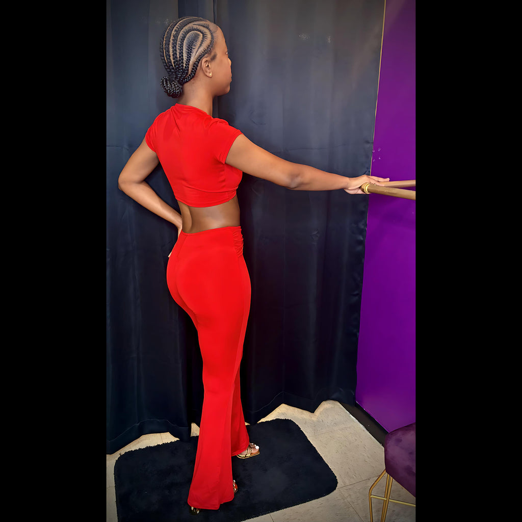 “Love Spell” red two piece set