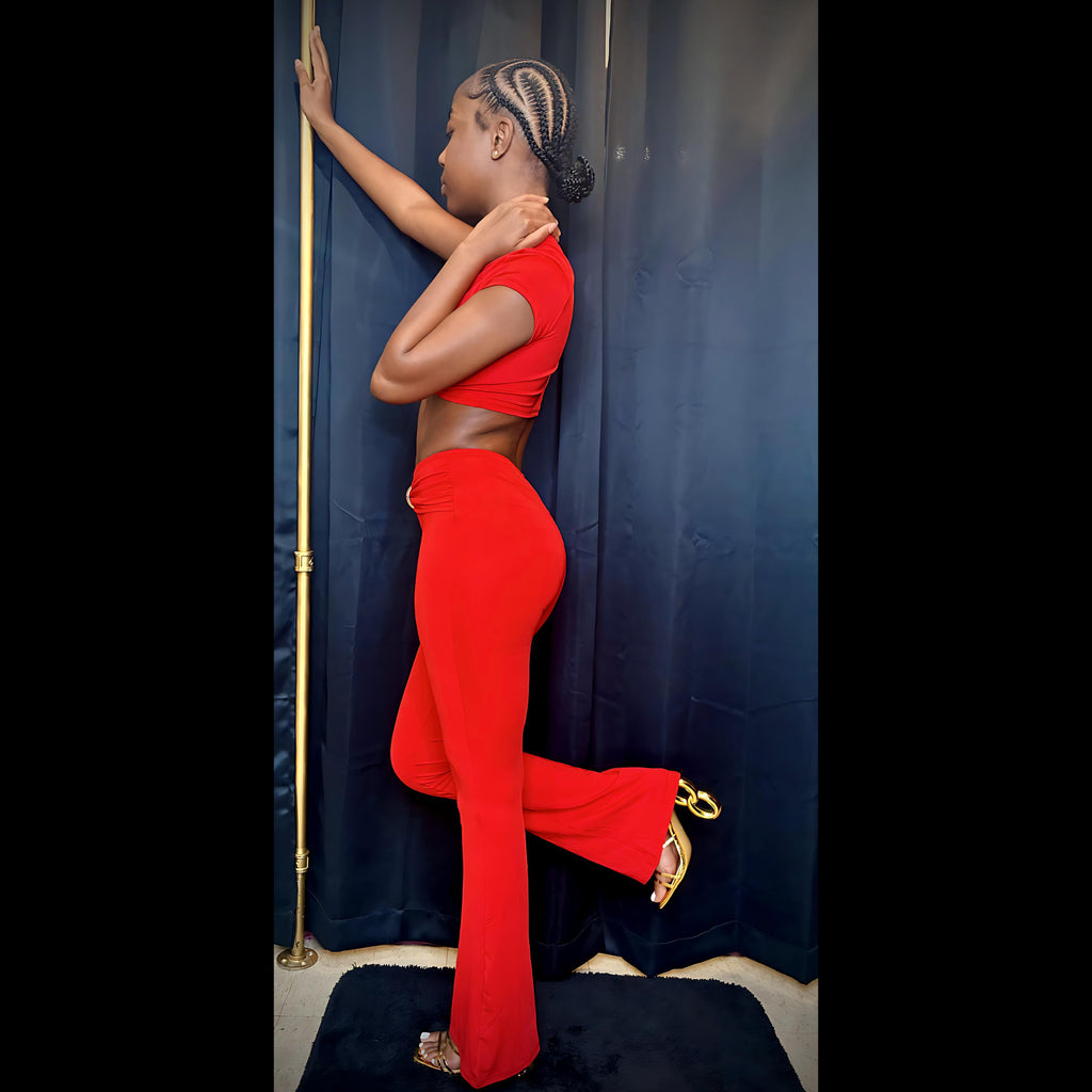 “Love Spell” red two piece set