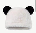 “Panda bear” fur skully