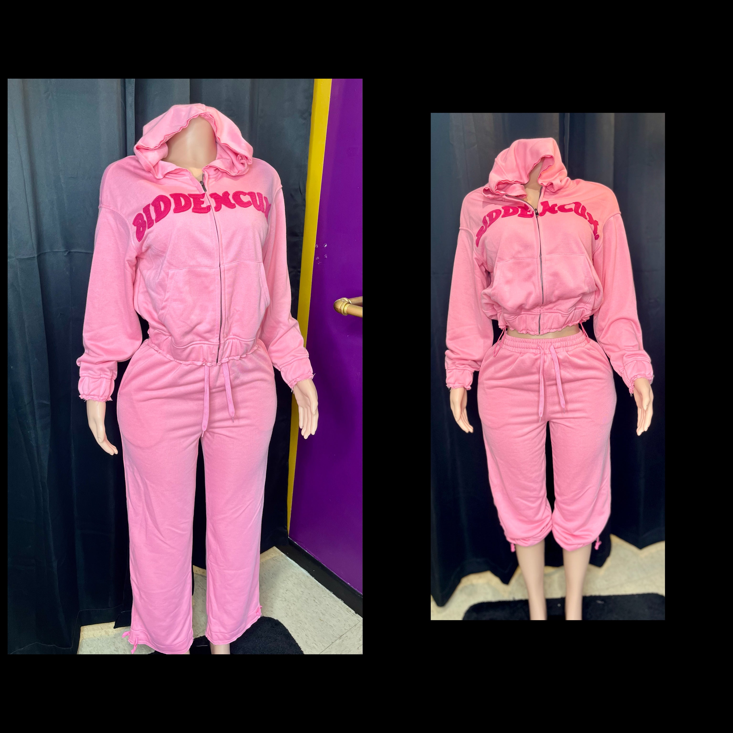 “Two-in-1” sweatsuit pink/hot pink