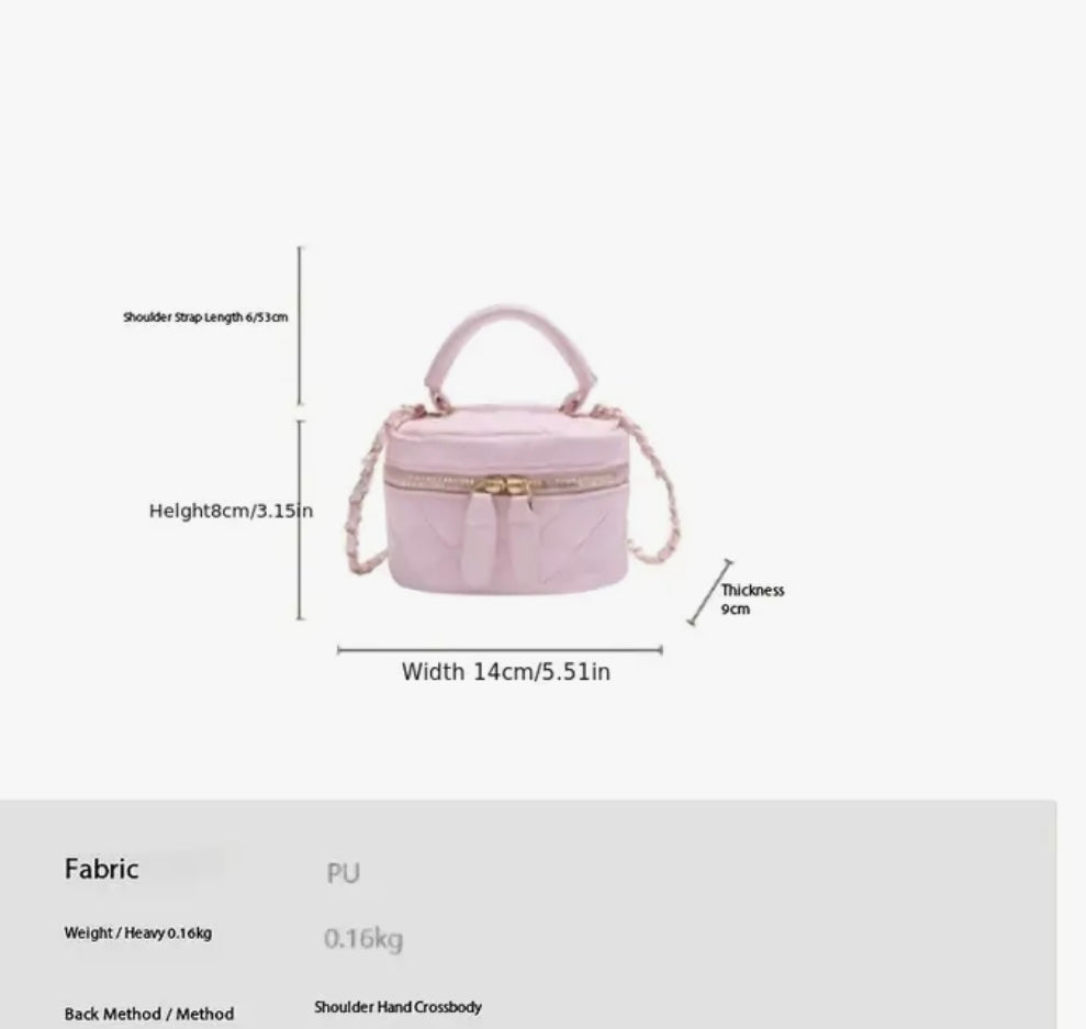 “Pink Me Baby” light pink shoulder bag