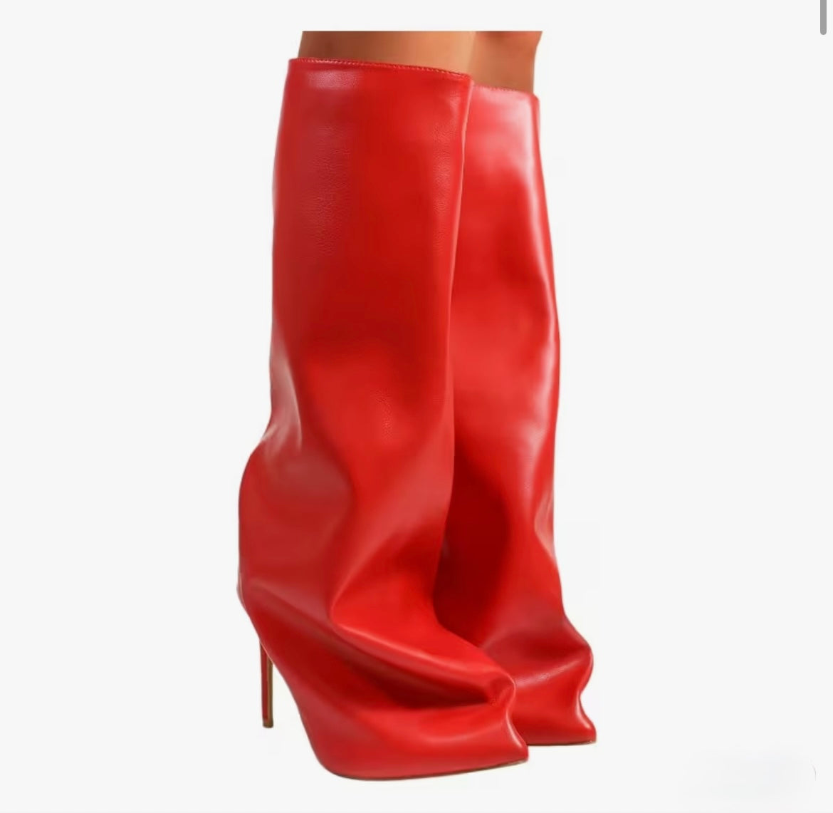 “Stiletto Shark toe” boot red