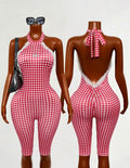 “ Picnic After Dark Romper”- red & white