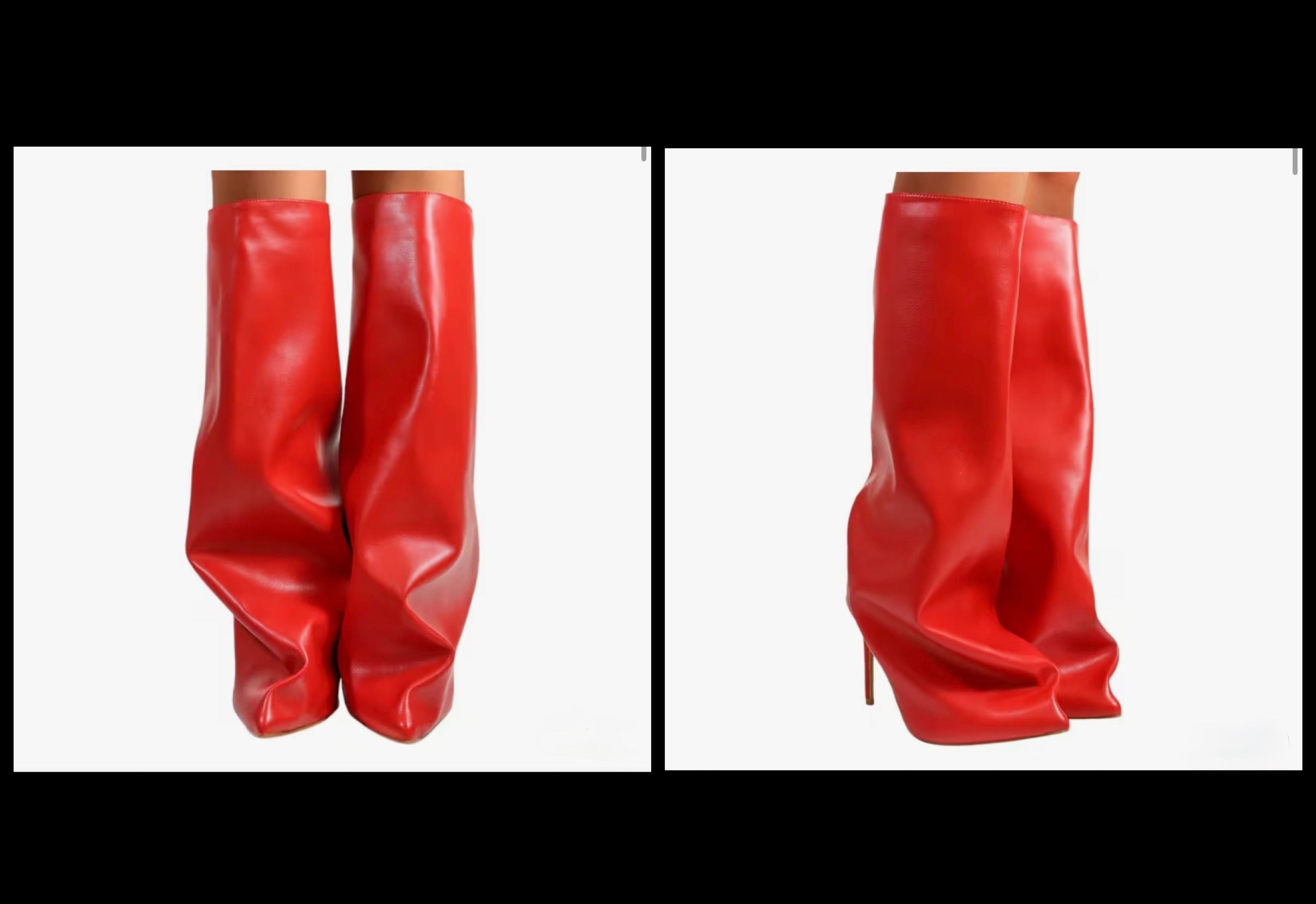 “Stiletto Shark toe” boot red