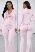 “Gia Gang” pink two piece set