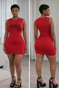 “Hot Topic” red dress