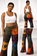 “Patchwork Muse Flare Pants” multi color