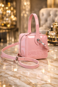 Blush Patent Mini Luxe Bag- Pink