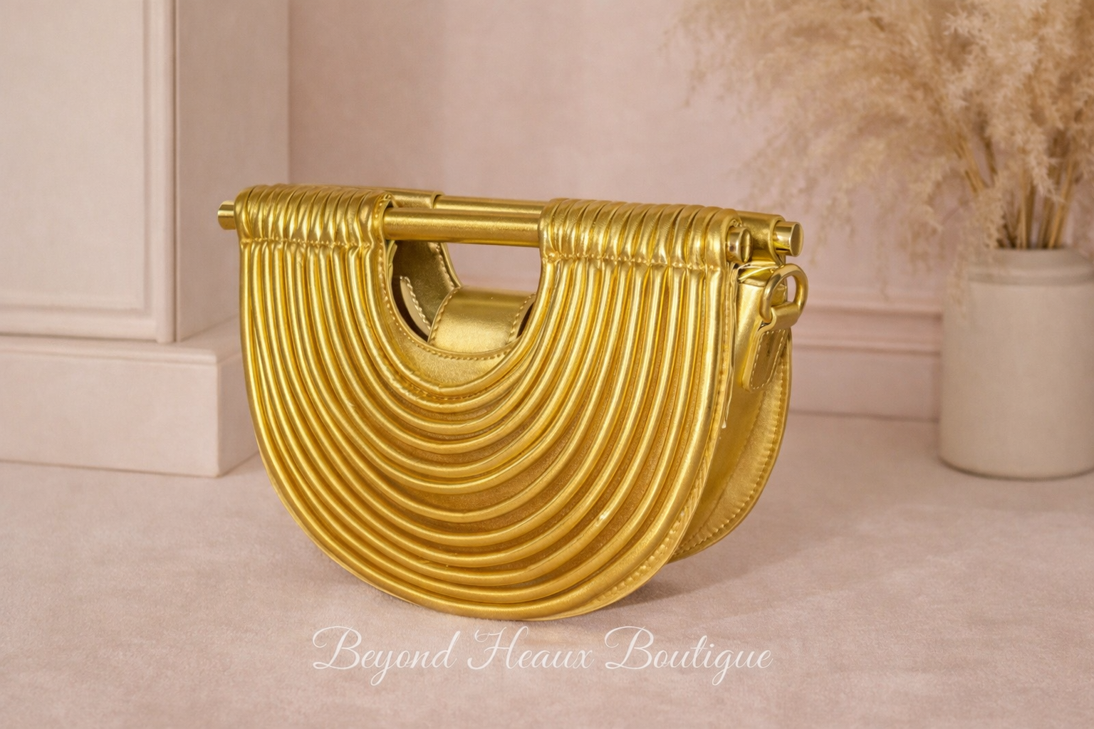 “Golden Heaux Moment” Bag- gold
