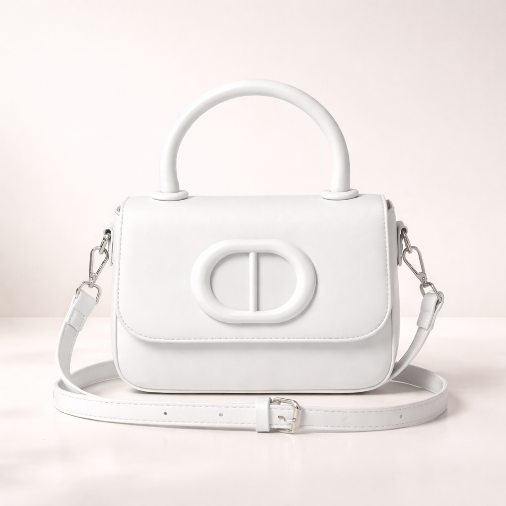 Beyond Heaux “Cocaine White” Mini Top Handle Bag