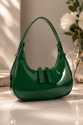 Emerald Envy Luxe Shoulder Bag- green
