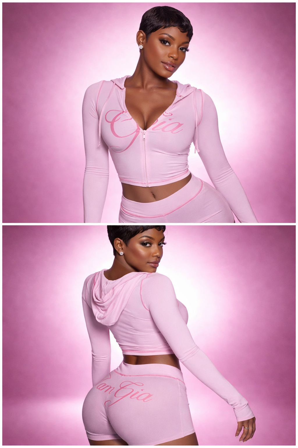 Pink Pressure “Gia Gang” Short Set -pink