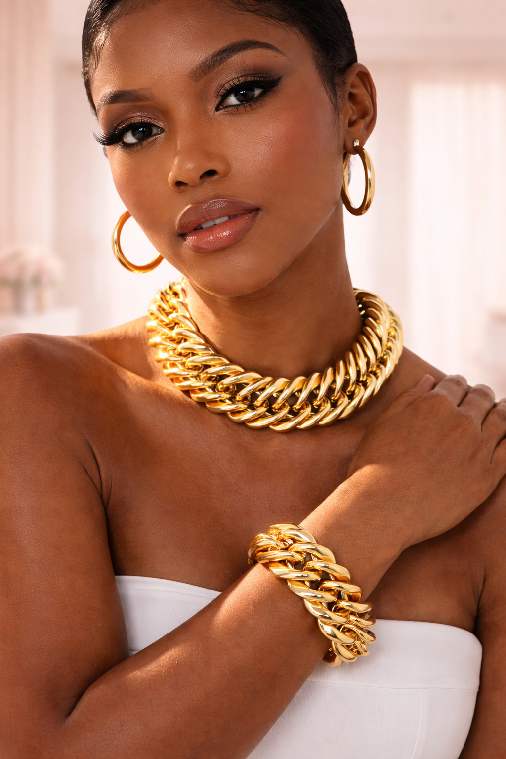 “Heaux Link Luxe chain Set”- gold