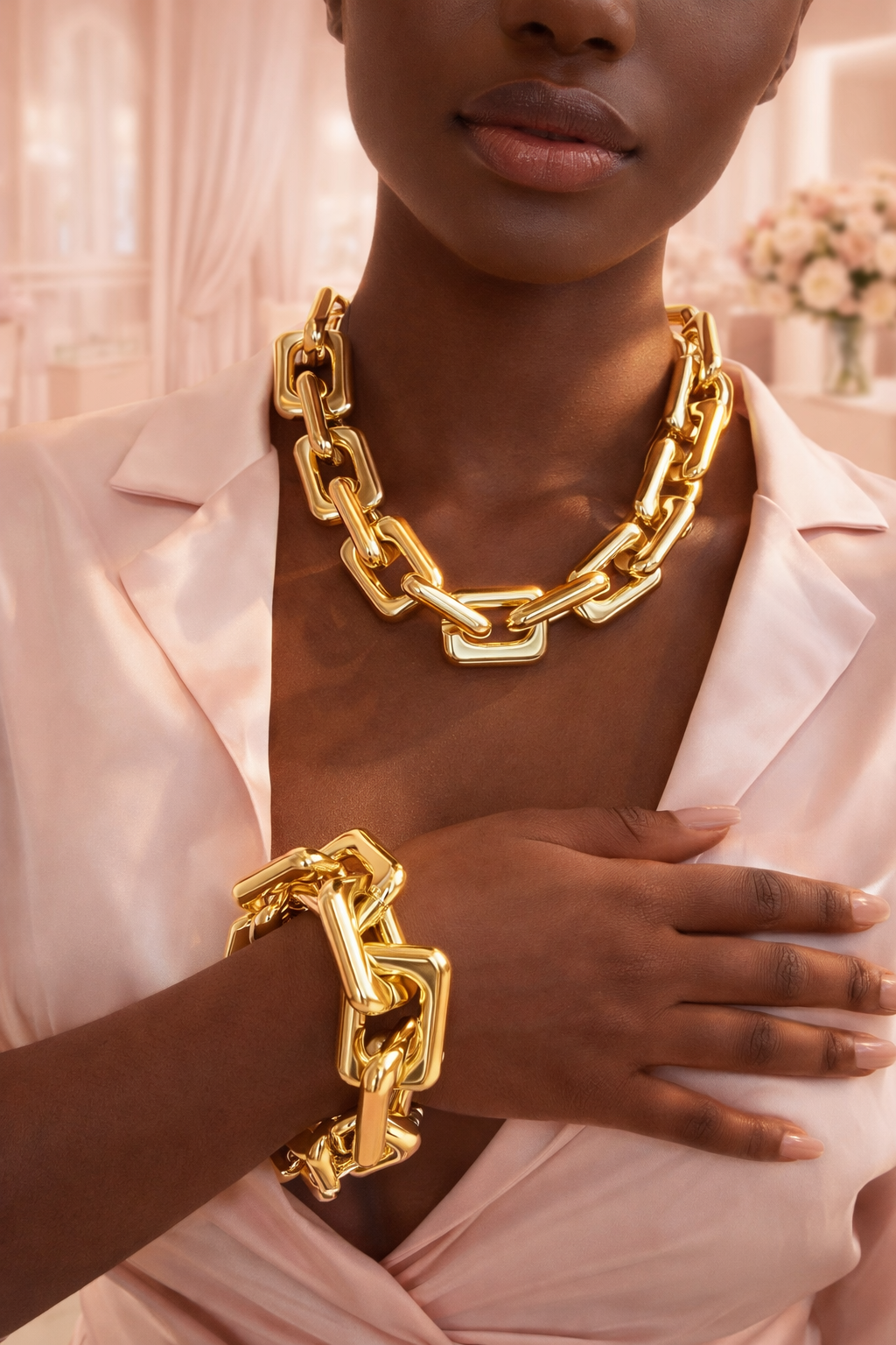 “Chain Reaction Luxe Set” -gold