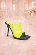 “Neon Temptation Mule” - black/ light green