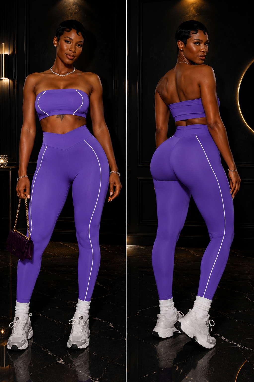 “Elevate Bandeau Set” – Purple