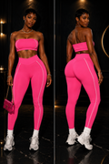“Elevate Active Bandeau Set” – Hot Pink