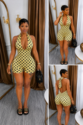 “Dottie Darling Romper” - yellow & black