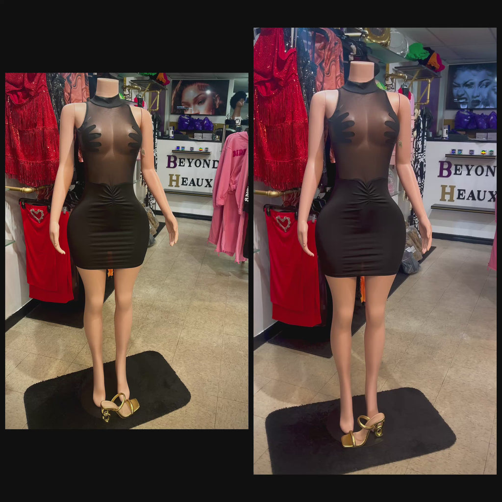 “Hands All On Me” black dress