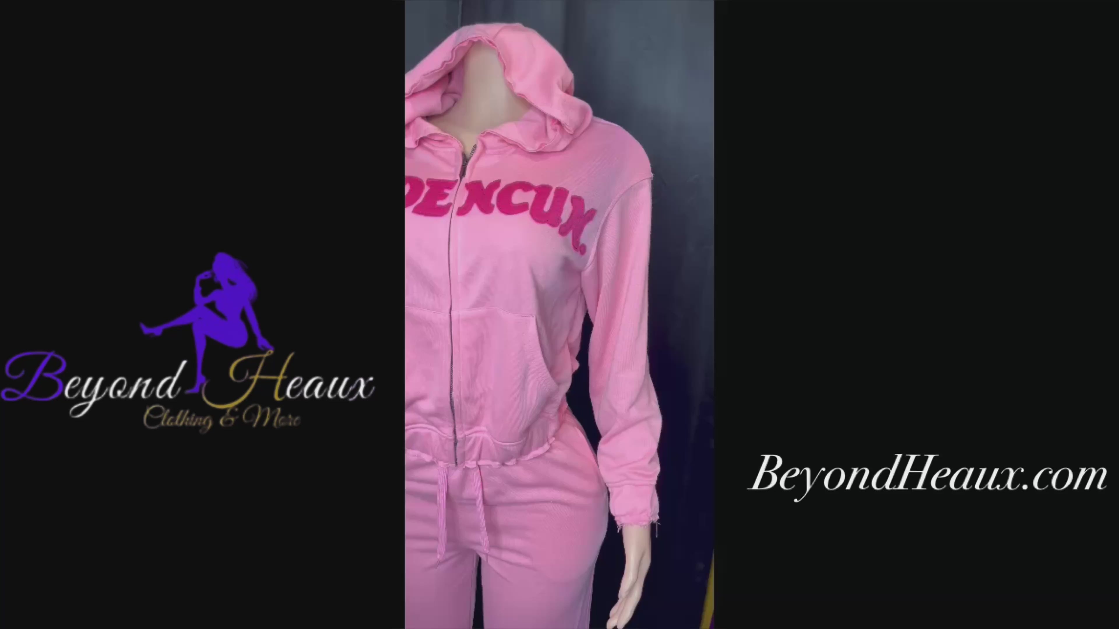 “Two-in-1” sweatsuit pink/hot pink